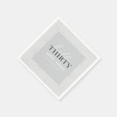 Modernes geometrisches und skritisches 30. Party Serviette (Ecke)