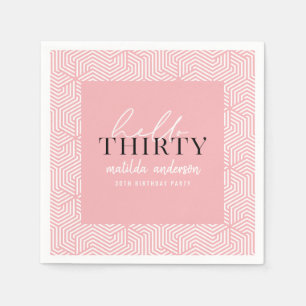 Modernes geometrisches und skritisches 30. Party Serviette