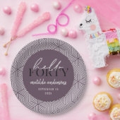 Modernes geometrisches und skritisches Party 40. Pappteller (Party)