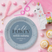 Modernes geometrisches und skritisches Party 40. Pappteller (Party)