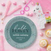 Modernes geometrisches und skritisches Party 40. Pappteller (Party)