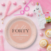 Modernes geometrisches und skritisches Party 40. Pappteller (Party)