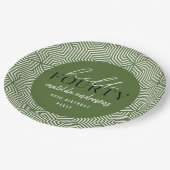 Modernes geometrisches und skritisches Party 40. Pappteller (Schrägansicht)