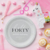 Modernes geometrisches und skritisches Party 40. Pappteller (Party)