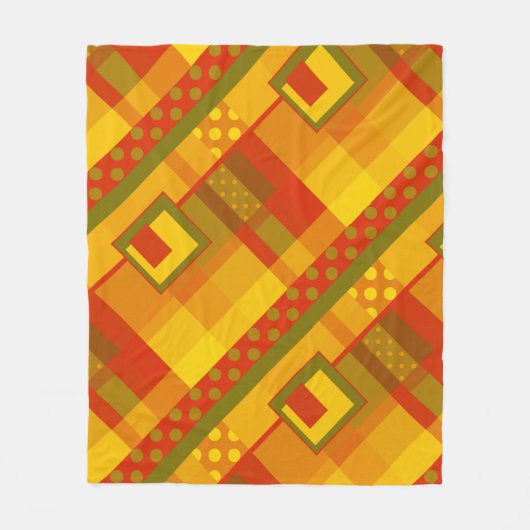 Modernes geometrisches Unterfarbenleder Fleecedecke (Vorderseite)
