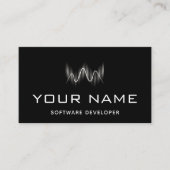 Modernes Geometrisches Wave Software Developer Tec Visitenkarte (Vorderseite)