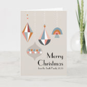 Modernes geometrisches Weihnachten Karte (Vorderseite)