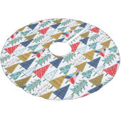 Modernes geometrisches Weihnachtsbaummuster für Re Polyester Weihnachtsbaumdecke (Schrägansicht)