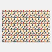 Modernes geometrisches Weihnachtsbaummuster Geschenkpapier Set (Vorderseite 2)