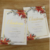 Modernes geometrisches Weihnachtsfest - Party Gold Folieneinladung