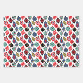Modernes geometrisches Weihnachtsmuster Set von Re Geschenkpapier Set (Vorderseite)
