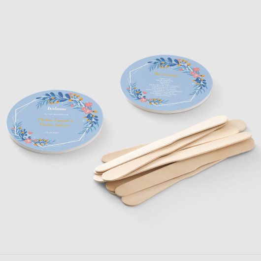 Modernes geometrisches, weißes Rahmen, rosa Blüten Fächer (Non-assembled)