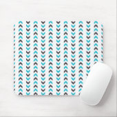 Modernes geometrisches weißes u. blaues mousepad (Mit Mouse)