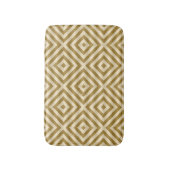 Modernes geometrisches, weißes und goldenes, nahtl badematte (Vorderseite Vertikal)