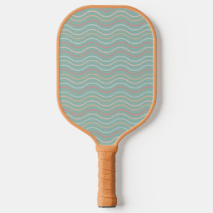 Modernes geometrisches Wellenmuster Pickleball Schläger