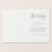 Modernes geometrisches Wochenende Folienkarte (Innenseite)