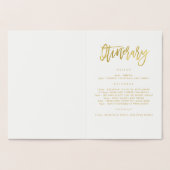 Modernes geometrisches Wochenende Folienkarte (Innenseite)