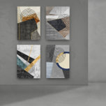 Modernes geometrisches Zeichnend Wall-Art-Set Grap Bilderwand Sets<br><div class="desc">Set von 4 abstrakten geometrischen Formen aus der Mitte des Jahrhunderts,  die Wandkunst zeichnend.</div>
