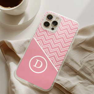 Modernes geometrisches Zickzack Monogramm iPhone 16 Pro Max Hülle