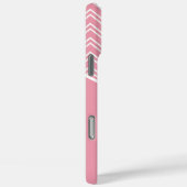 Modernes geometrisches Zickzack Monogramm Case-Mate iPhone Hülle (Rückseite / Rechts)