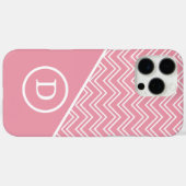 Modernes geometrisches Zickzack Monogramm Case-Mate iPhone Hülle (Rückseite (Horizontal))