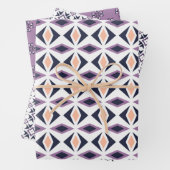 Modernes Geos Lila Serie 2 Set von Wrapping Paper Geschenkpapier Set (Beispiel)
