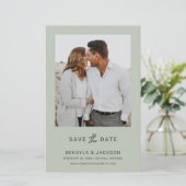 Modernes Gerahmtes Foto Save the Date (Stehend Vorderseite)