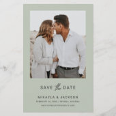 Modernes Gerahmtes Foto Save the Date (Vorderseite)