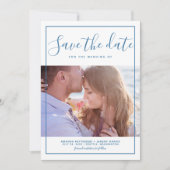 Modernes Gerahmtes Foto Save the Date einladen | B (Vorderseite)