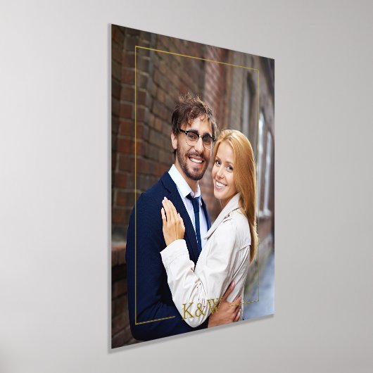 Modernes Gerahmtes Monogramm Foliendrucke (Ablage )