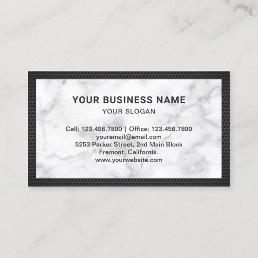 Modernes Gerät zur Reparatur von Auto aus weißem M Visitenkarte (Rückseite)