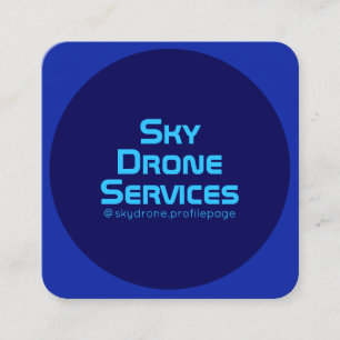 Modernes gerundetes monotones Indigo und Neon der Quadratische Visitenkarte