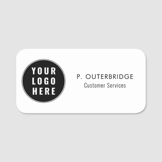 Modernes Geschäft-Logo Corporate Custom Namensschild (Vorderseite)