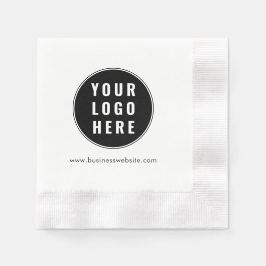 Modernes Geschäft-Logo Mitarbeiter Papier Serviette (Vorderseite)