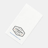 Modernes Geschäft-Logo und benutzerdefinierte Unte Serviette (Ecke)