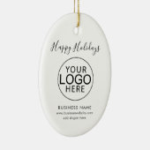 Modernes Geschäft-Logo und QR-Code-Script Weihnach Keramik Ornament (Rechts)