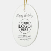 Modernes Geschäft-Logo und QR-Code-Script Weihnach Keramik Ornament (Links)