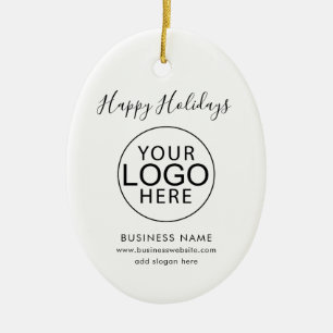 Modernes Geschäft-Logo und QR-Code-Script Weihnach Keramik Ornament