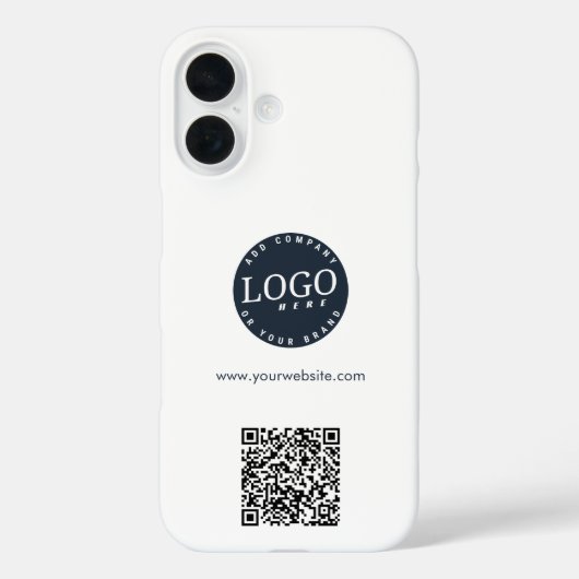 Modernes Geschäft-Logo und Website-QR-Code für Mit Case-Mate iPhone Hülle (Rückseite)