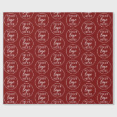 Modernes Geschäft-Logo Weihnachten  Geschenkpapier (Flach)