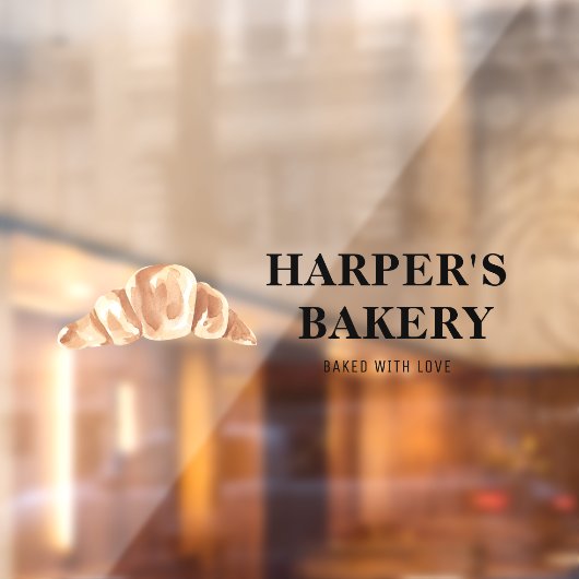 Modernes Geschäft mit Beruflichen Logos für Bäcker Fensteraufkleber (Blatt 2)