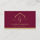 Modernes Geschäft mit Real-Anwesen-Werbeplakaten f Visitenkarte (Vorderseite)