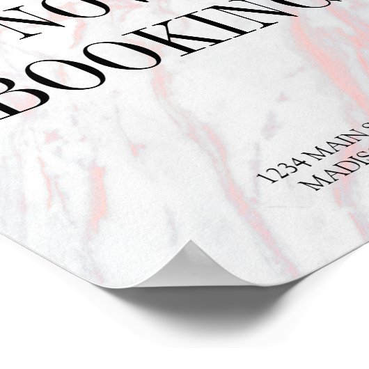 Modernes Geschäft mit rosa und grauem Marmor Poster (Ecke)