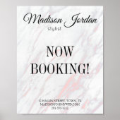 Modernes Geschäft mit rosa und grauem Marmor Poster (Vorne)