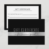 MODERNES GESCHÄFTSBESCHEINIGUNG (Vorne/Hinten)