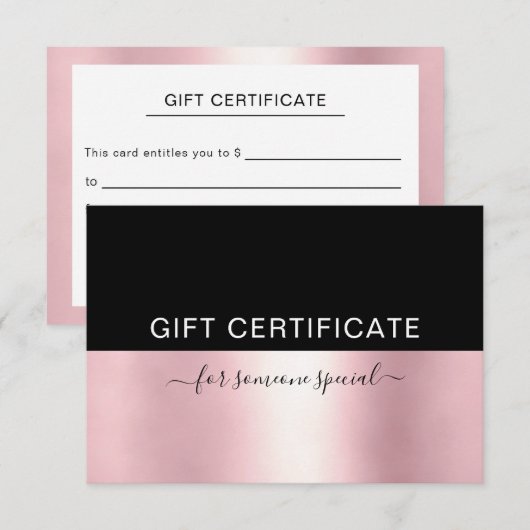 MODERNES GESCHÄFTSBESCHEINIGUNG (Vorne/Hinten)