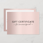 MODERNES GESCHÄFTSBESCHEINIGUNG (Vorne/Hinten)