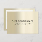 MODERNES GESCHÄFTSBESCHEINIGUNG (Vorne/Hinten)