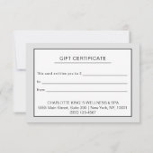 MODERNES GESCHÄFTSBESCHEINIGUNG TROPISCHES Geschen (Rückseite)