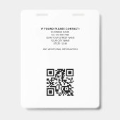 Modernes Geschäftslogo-ID-Photo mit QR-Code in Tea Ausweis (Rückseite)